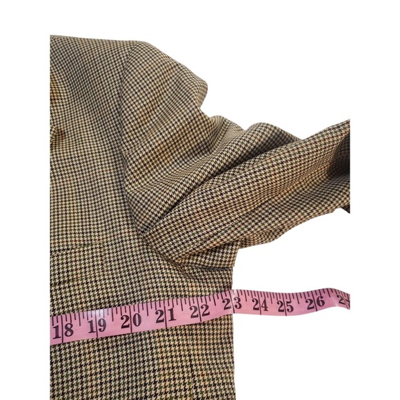 Brooks Brothers Suit Jacket Mens Brown 43 Wool Houndstooth‎ Lined Inner Pocket - Picture 13 of 16